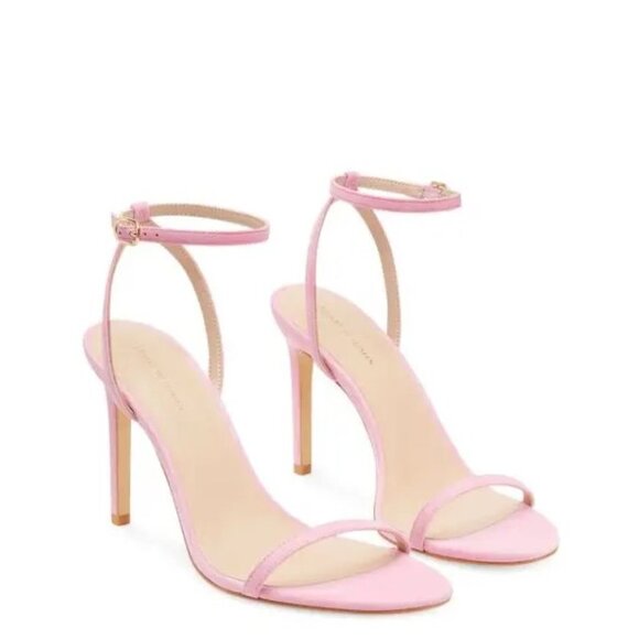 STUART WEITZMAN DANCER 95MM PINK SUEDE SANDAL PRELOVED SIZE 37 - Picture 3 of 10